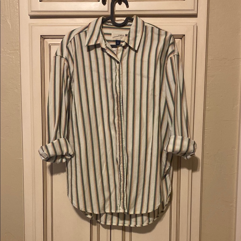 Striped Button-Up Shirt